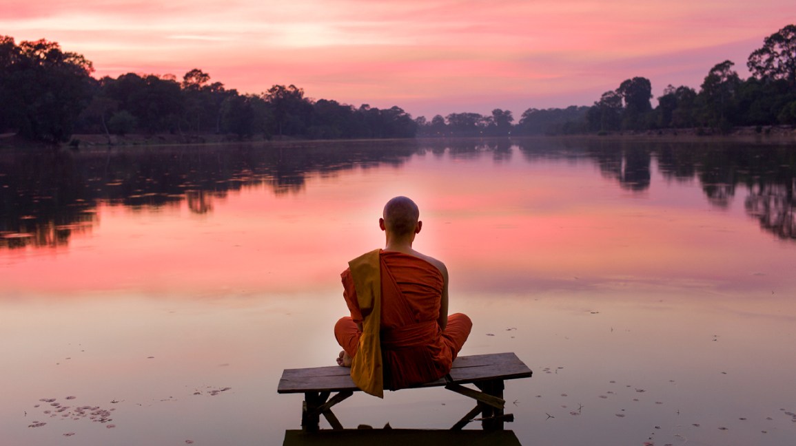 image of shaolin monk meditating