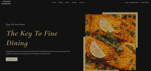 Fine dining website